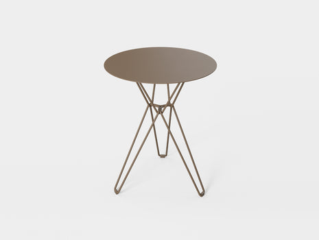 Tio Cafe Table by Massproductions - 60 cm Diameter top with 72 cm Base / Pale Brown