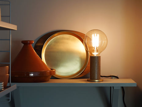 Walnut Knuckle Table Lamp by Tala