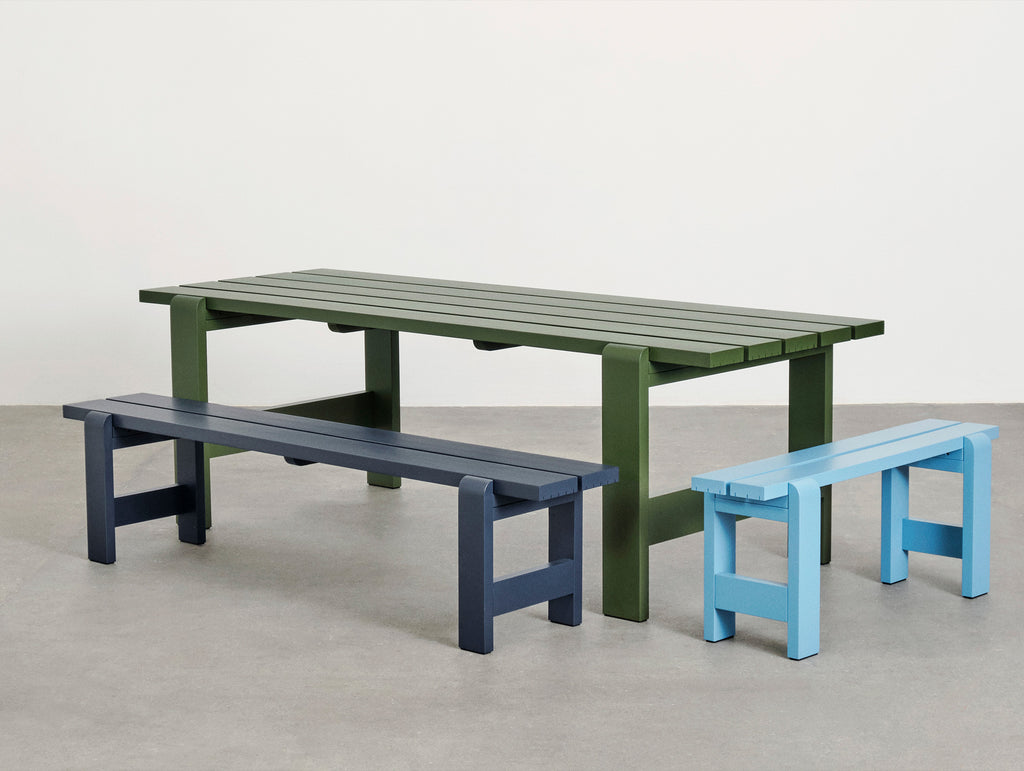 Weekday Table by HAY - Length: 230 cm / Olive Lacquered Pinewood