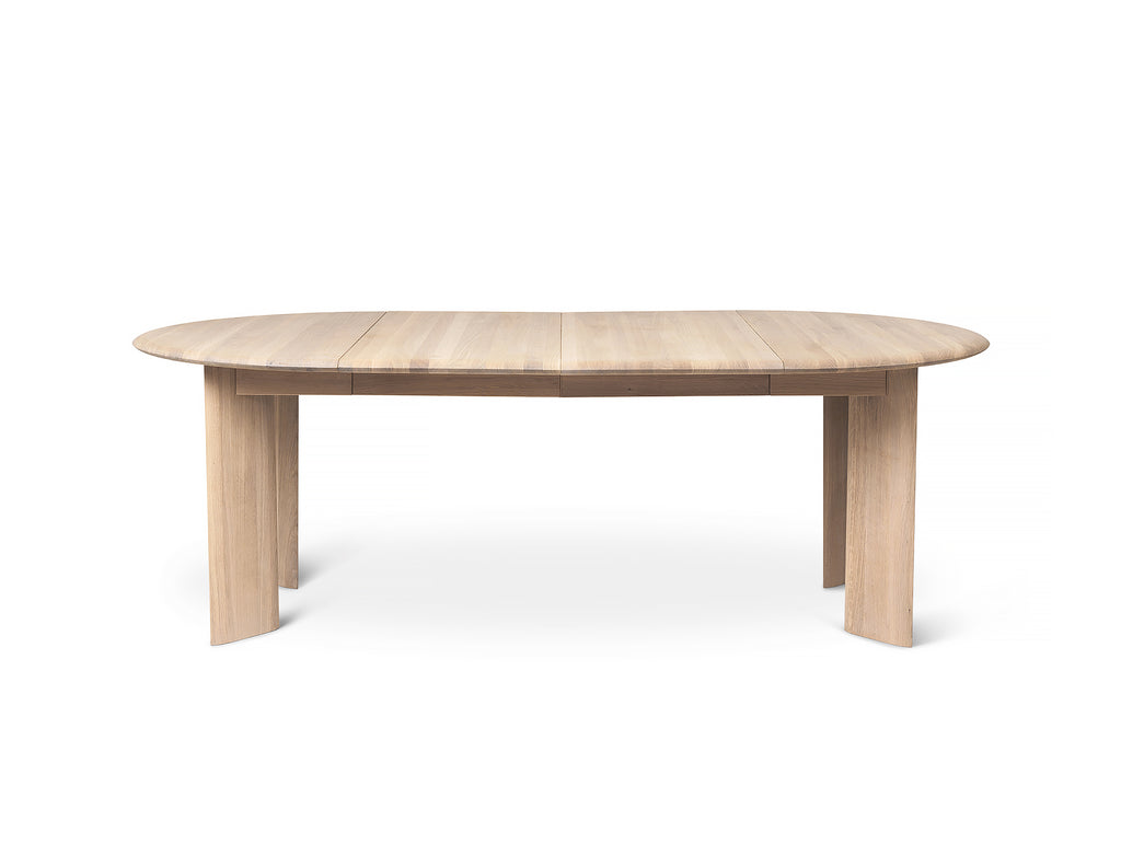 White Oiled Oak Bevel Extendable Table (117 - 217 cm) by Ferm Living