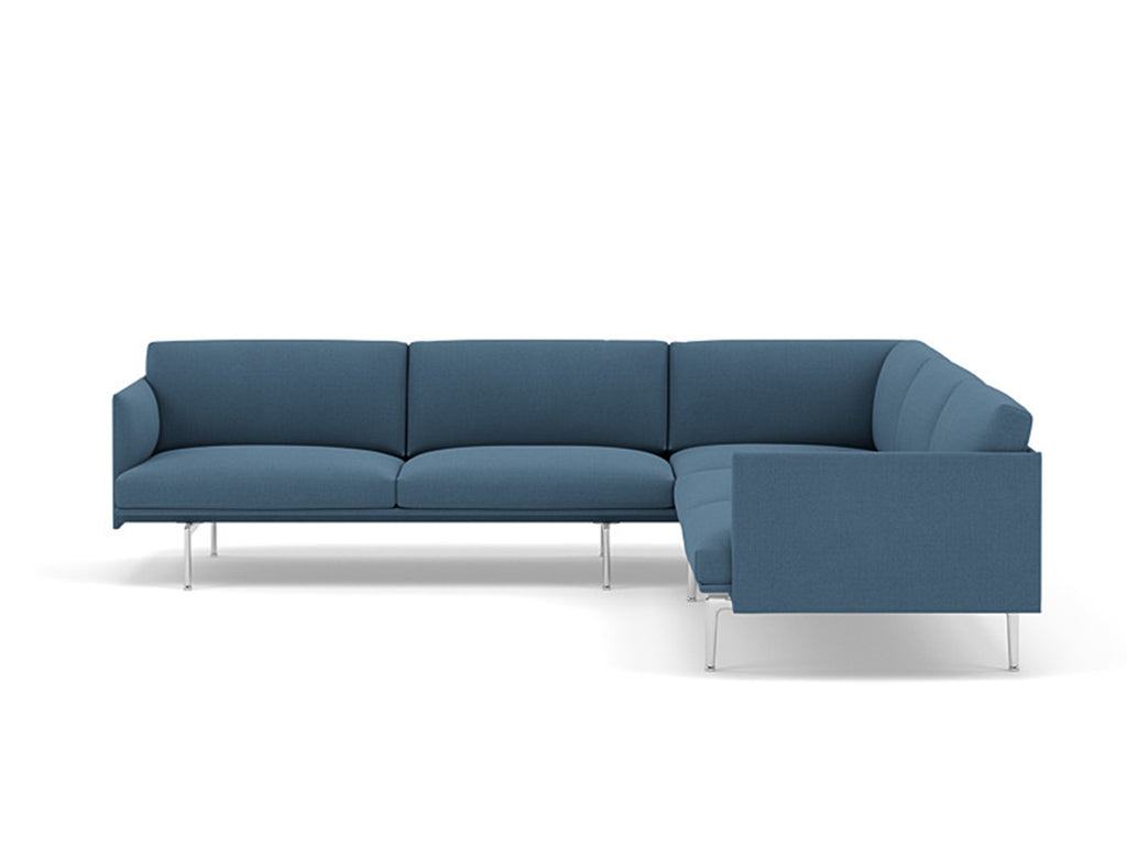 Outline Corner Sofa by Muuto - Aluminium Base / vidar 733