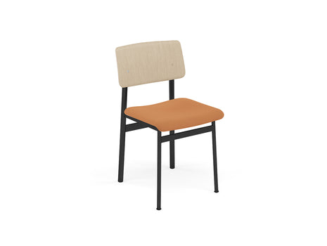 Loft Chair Upholstered by Muuto - Black Frame / Oak / Steelcut 535