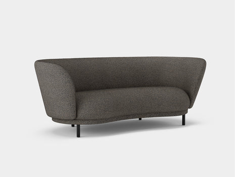 Dandy 2-Seater Sofa by Massproductions - Safire 001 / Black Stained Oak Legs