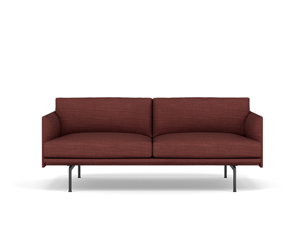 Muuto Outline 2 Seater Sofa - Black Base / canvas 576