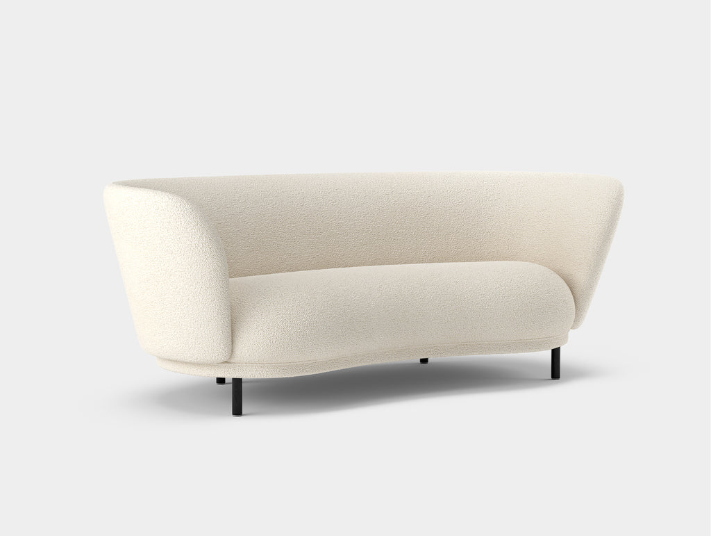 Dandy 2-Seater Sofa by Massproductions - Eggshell 1501 / Black Oak Legs