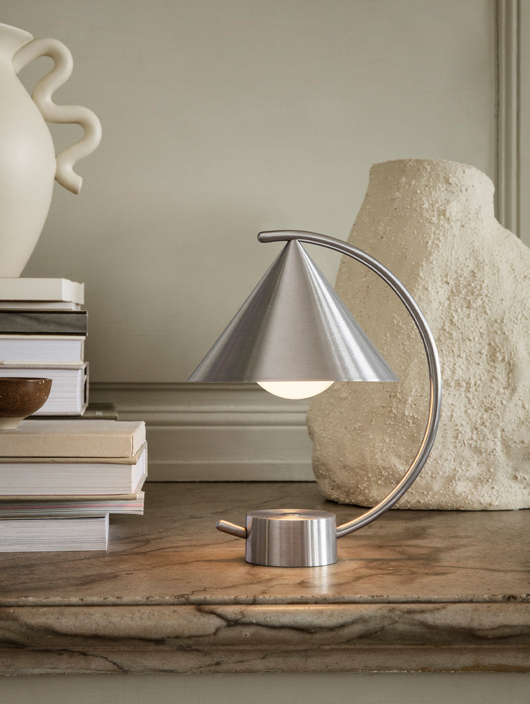 Brushed Steel Meridian Lamp by Ferm Living