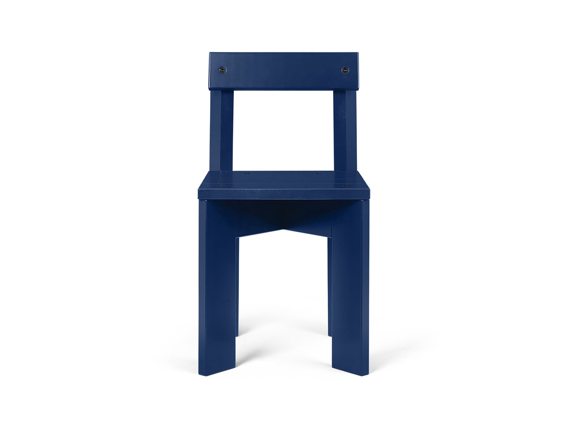 Ark Kids Chair by Ferm Living - Blue Lacquered Beech Wood