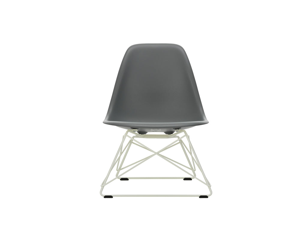 Eames LSR Plastic Side Chair by Vitra - Granite Grey / White Wire Base