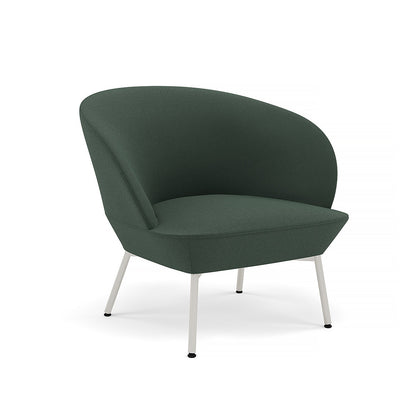 Oslo Lounge Chair with Tube Base by Muuto - Grey Metal Base / Twill Weave 990
