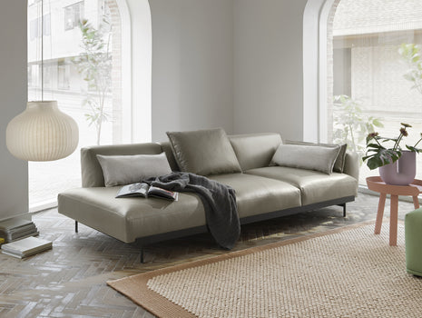 In Situ 3-Seater Modular Sofa by Muuto - Configuration 2 / Refine Leather Stone