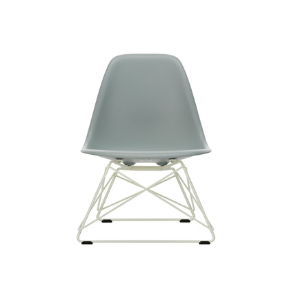 Eames LSR Plastic Side Chair by Vitra - Light Grey / White Wire Base