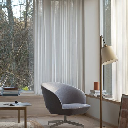 Oslo Lounge Chair - Swivel Base by Muuto - Grey Metal Base / Colline 737