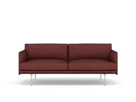 Muuto Outline 2 Seater Sofa - Polished Aluminium Base / canvas 576