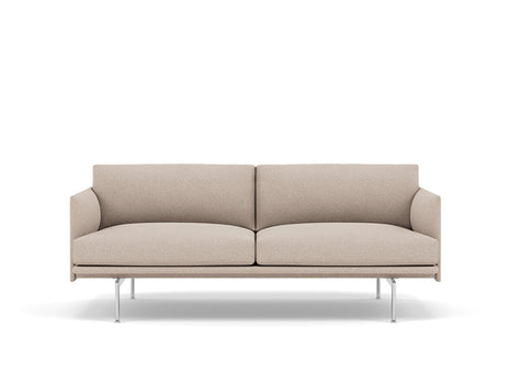 Muuto Outline 2 Seater Sofa - Polished Aluminium Base / divina md 213