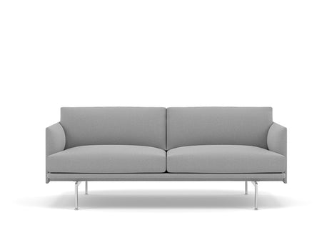 Muuto Outline 2 Seater Sofa - Polished Aluminium Base / steelcut trio 133