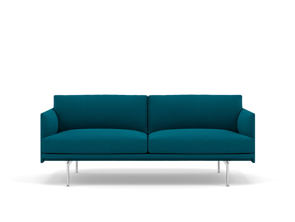 Muuto Outline 2 Seater Sofa - Polished Aluminium Base / vidar 872