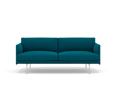 Muuto Outline 2 Seater Sofa - Polished Aluminium Base / vidar 872