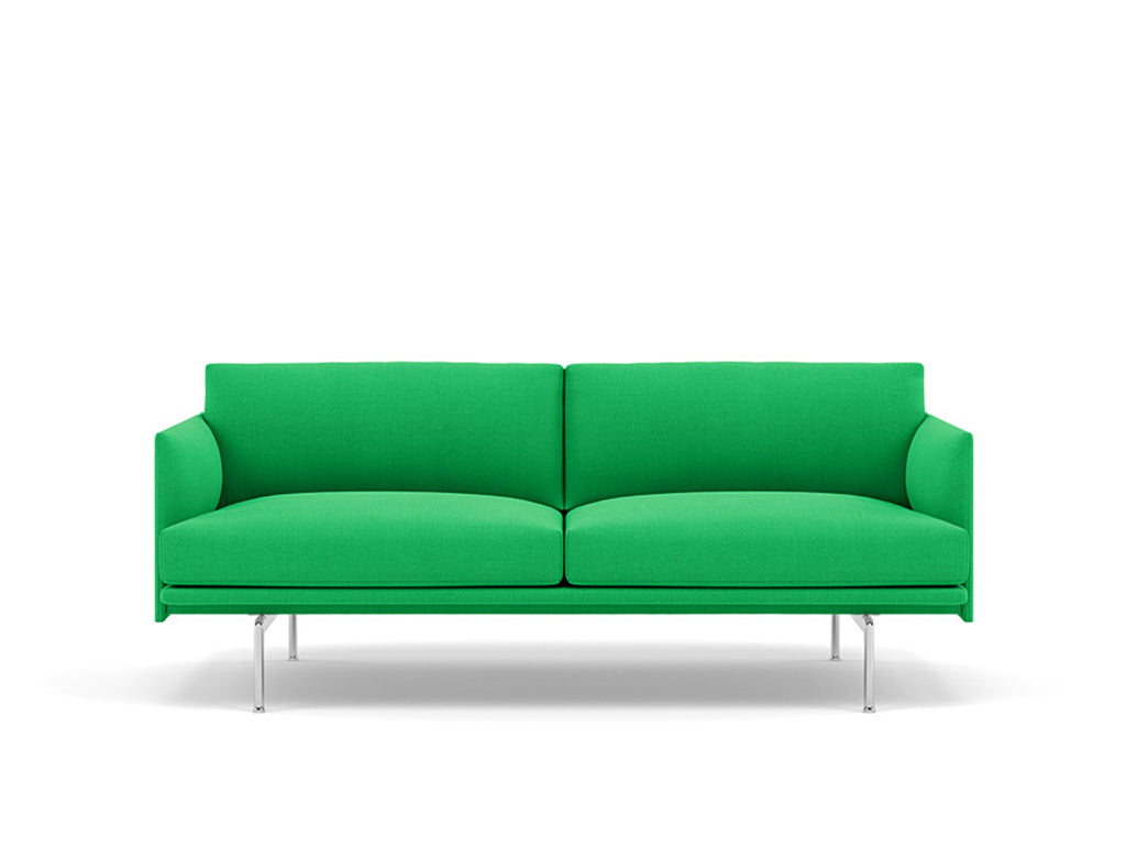 Muuto Outline 2 Seater Sofa - Polished Aluminium Base / vidar 932