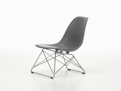 Eames LSR Plastic Side Chair by Vitra - Granite Grey / Chrome Wire Base