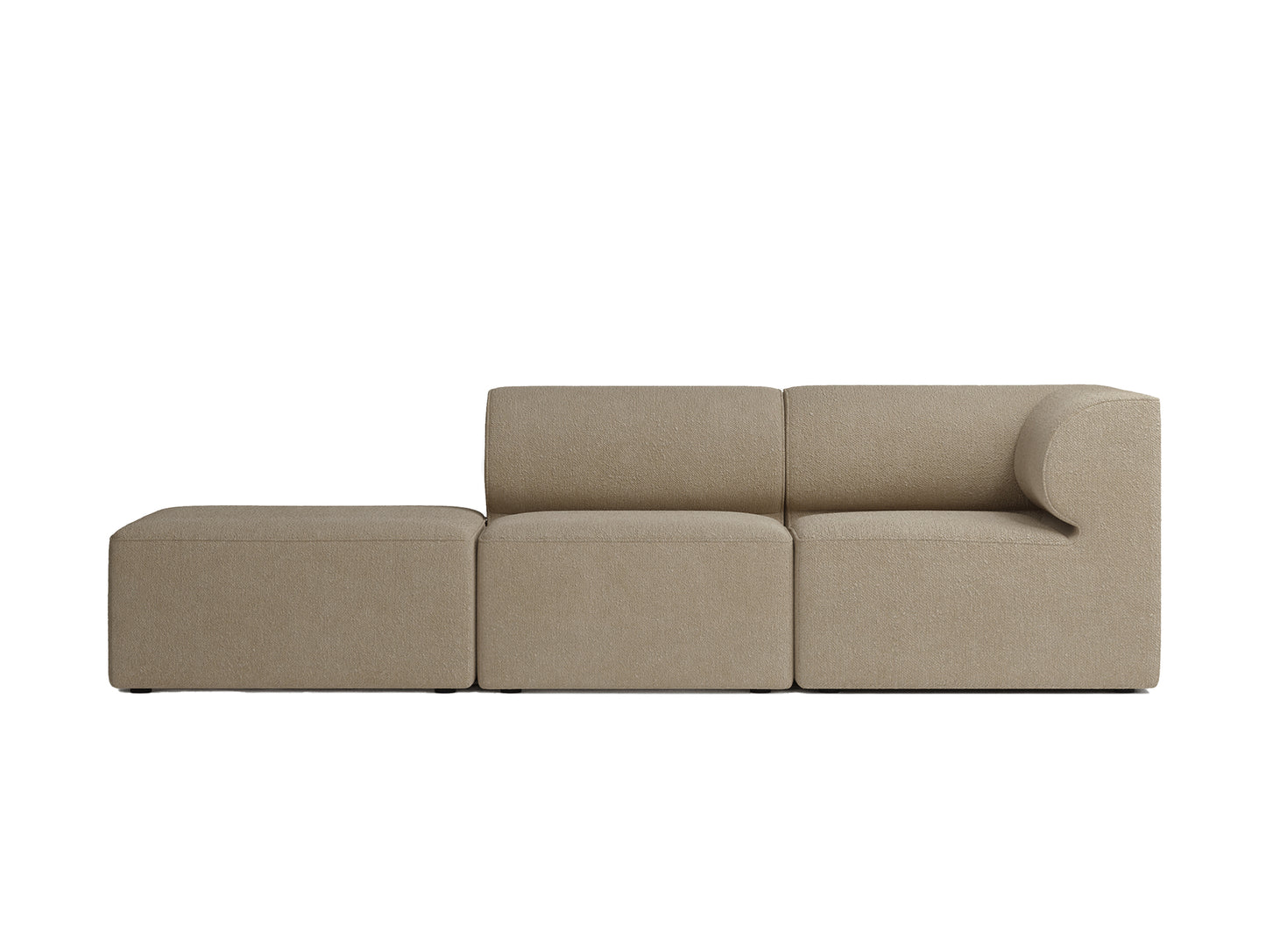 Eave 3-Seater Modular Sofa 86 with Pouf by Menu -  Right Armrest (Sitting Left) / boucle 04 beige