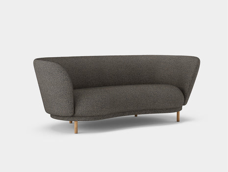 Dandy 2-Seater Sofa by Massproductions - Safire 001 / Natural Oak Legs