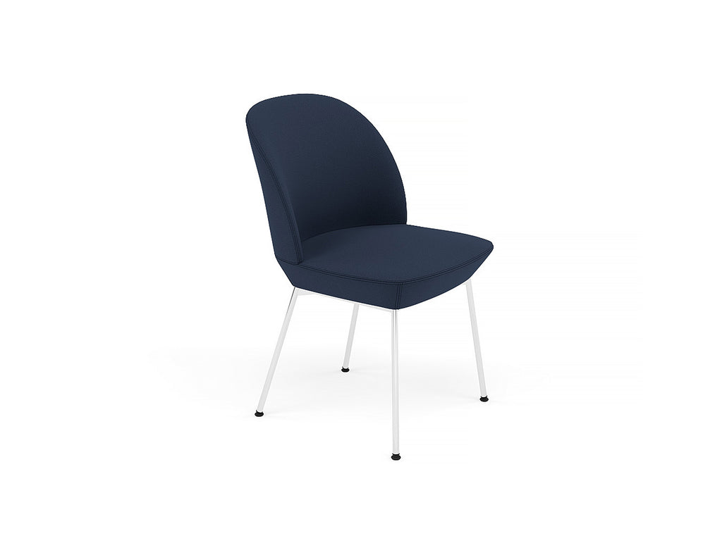 Oslo Side Chair by Muuto - Steelcut 775 / Chrome Base