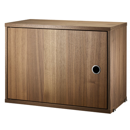 String System Cabinet with Swing Doors - Walnut