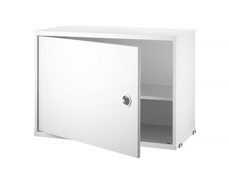 String System Cabinet with Swing Doors - White