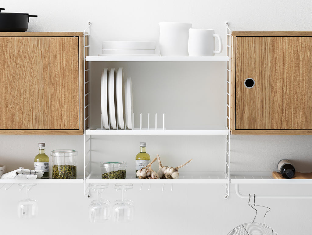 String System Cabinet with Swing Doors - Oak