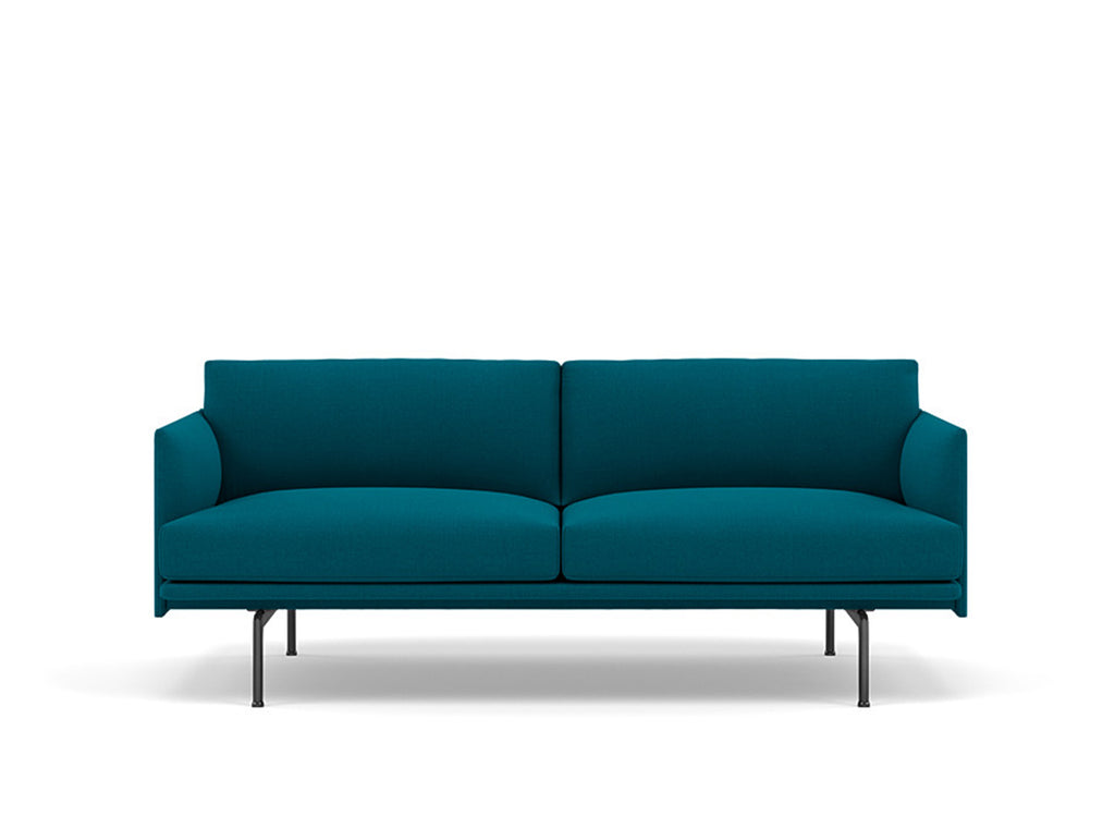 Muuto Outline 2 Seater Sofa - Black Base / vidar 872