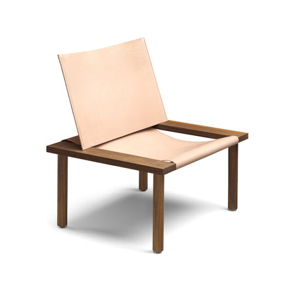 EC06 Ilma Lounge Chair by e15 - Waxed Walnut / Natural Harness Leather