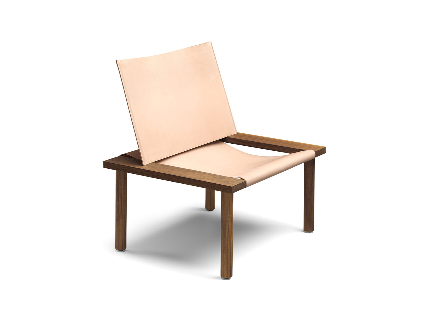 EC06 Ilma Lounge Chair by e15 - Waxed Walnut / Natural Harness Leather