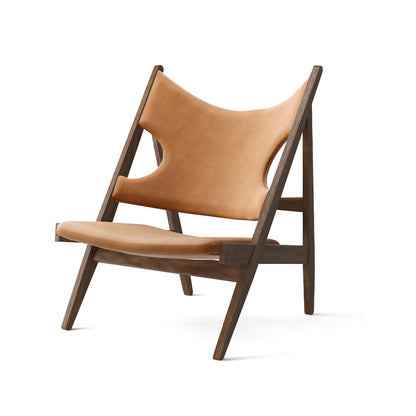 Knitting Chair - Upholstered by Menu - Walnut Base / Dune Cognac Leather